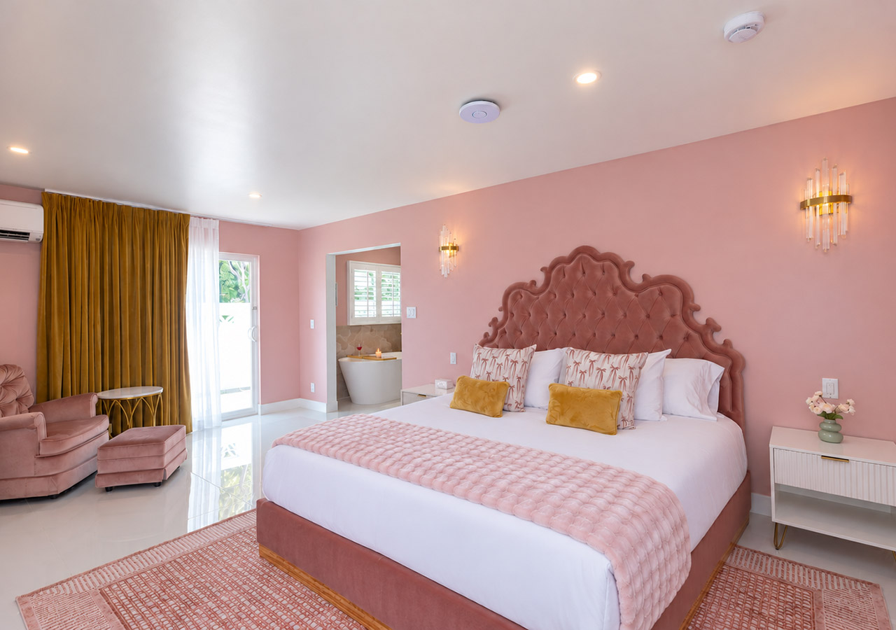 Pretty in Pink Room Pink Palm Inn